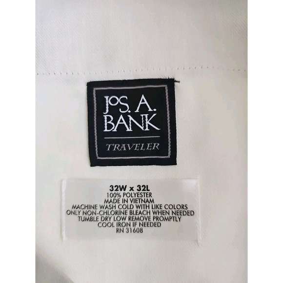 Jos. A. Bank~Mens 32×32~Khaki Traveler Chinos Cuffed Pants Wrinkle Resistant NWT - Picture 7 of 9